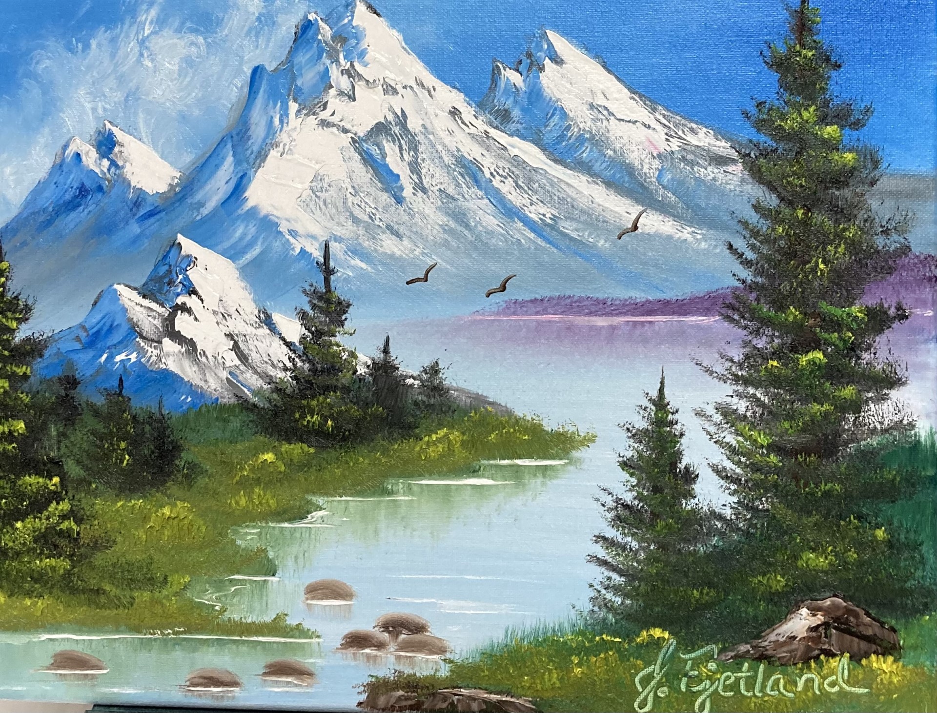 Julie-Fjetland-Bob-Ross-Painting-Crossings-Zumbrota